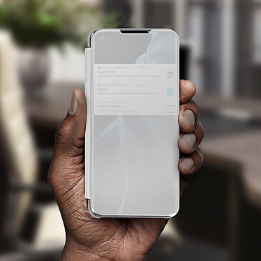 Avis Avizar Housse pour Xiaomi Mi 11 5G Clapet translucide Design Miroir Support Vidéo Argent