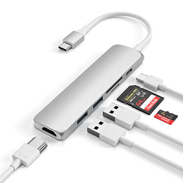 Satechi Multiports Slim USB-C V2 Argent