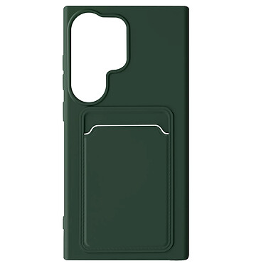 Avizar Coque pour Samsung S24 Ultra Porte-carte Souple Anti-traces Vert Foncé