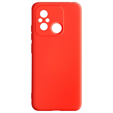Avizar Coque pour Xiaomi Redmi 12C Silicone Semi-rigide Finition Douce au Toucher Fine  Rouge