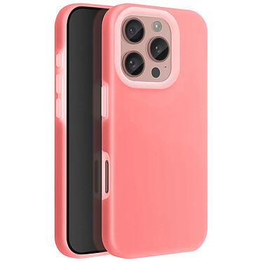 Avizar Coque pour iPhone 16 Pro Max Silicone Intérieur Doux Bord Surélevé Corail