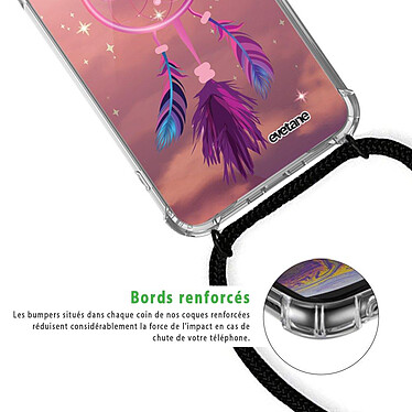 Acheter Evetane Coque cordon iPhone X/Xs noir Dessin Attrape rêve rose