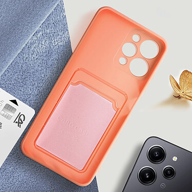 Avis Avizar Coque pour Xiaomi Redmi 12 Porte-carte Souple Anti-traces Rose Poudré