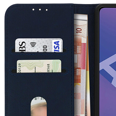 Avizar Étui Samsung Galaxy A41 Housse Intégrale Porte-carte Fonction Support bleu pas cher