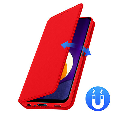 Avizar Housse Folio Samsung Galaxy M12 Portefeuille Fonction Support Vidéo rouge pas cher