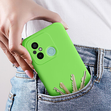Avizar Coque pour Xiaomi Redmi 12C Silicone Semi-rigide Finition Douce au Toucher Fine  Vert pas cher