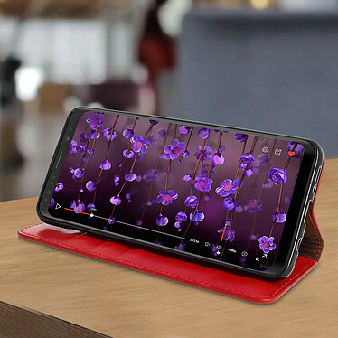 Acheter Avizar Etui Samsung Galaxy S9 Plus Housse Cuir Portefeuille Fonction Support - Rouge