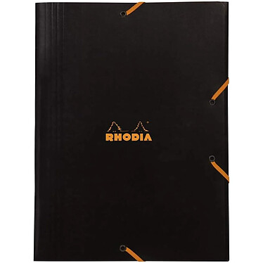 RHODIA chemise à élastiques 3 rabats BLACK 24 x 32 cm