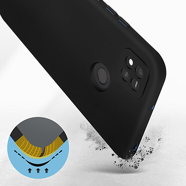 Avis Avizar Coque pour Xiaomi Redmi 10A Silicone Semi-rigide Finition Soft-touch Fine  Noir