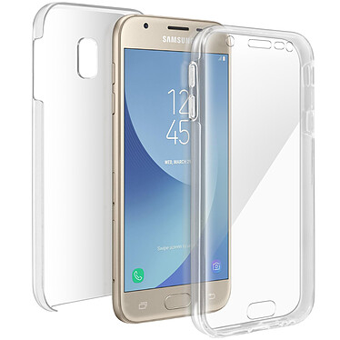 Avizar Coque Galaxy J3 2017 Protection intégrale avant + arrière ultra-transparente