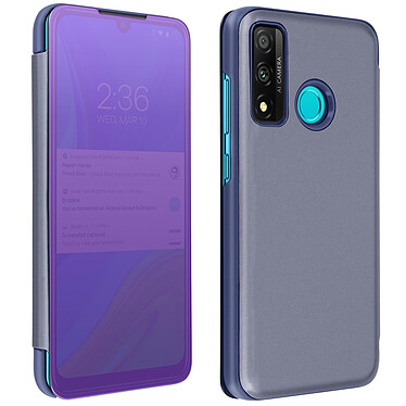Avizar Housse Huawei P smart 2020 Clapet translucide Design Miroir Support Vidéo violet