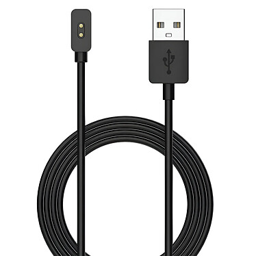 Avizar Chargeur pour Xiaomi Mi Band 8 Câble USB Silicone 60cm Noir