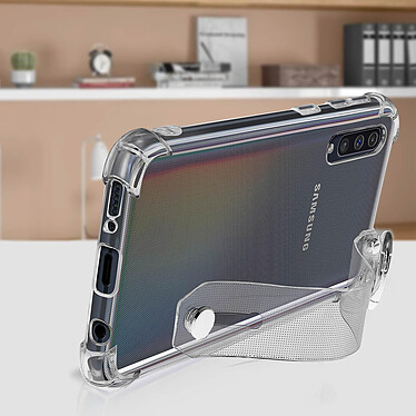 Avizar Coque Samsung Galaxy A50 / A30s Antichoc avec Poignée et Mousqueton Transparent pas cher