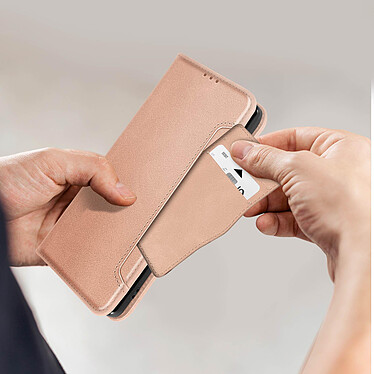 Avis Avizar Étui Folio pour Xiaomi 13 Lite porte-cartes amovible languette magnétique  Rose Gold