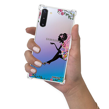 Evetane Coque Samsung Galaxy Note 10 anti-choc souple angles renforcés transparente Motif Fée Fleurale pas cher