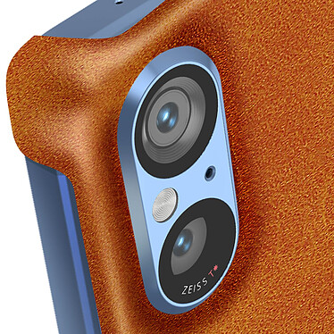 Acheter Avizar Coque pour Sony Xperia 5 V Rigide revêtement Simili Cuir  Orange
