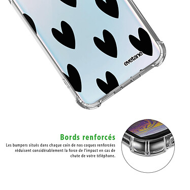 Acheter Evetane Coque Samsung Galaxy S10e anti-choc souple angles renforcés transparente Motif Coeurs Noirs