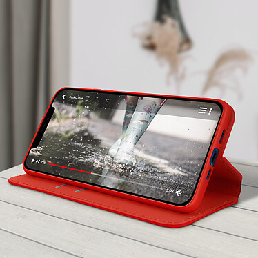 Acheter Avizar Housse Folio iPhone 12 Pro Max Portefeuille Fonction Support Vidéo rouge