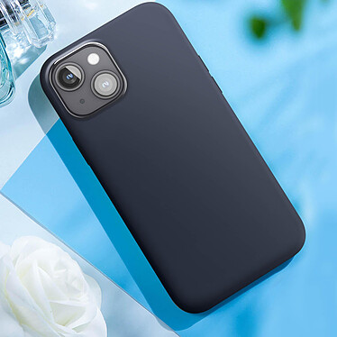 Avis Moxie Coque pour iPhone 15 Plus Semi-rigide Intérieur Microfibre Bleu Roi