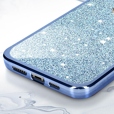 Acheter Avizar Coque pour iPhone XS Max Paillette Amovible Silicone Gel  Bleu