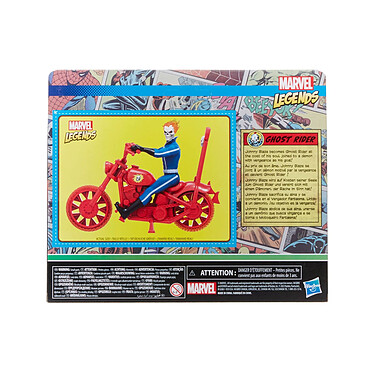 Marvel Legends Retro Collection - Figurine avec véhicule Ghost Rider 10 cm pas cher