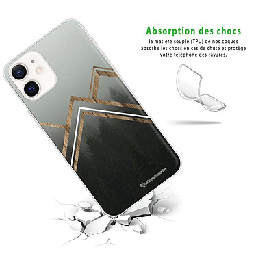 Avis LaCoqueFrançaise Coque iPhone 12 mini silicone transparente Motif Trio Forêt ultra resistant