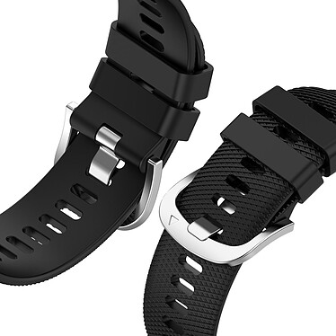 Avis Avizar Bracelet pour Samsung Galaxy Watch Active 2 40mm Silicone Texturé Noir