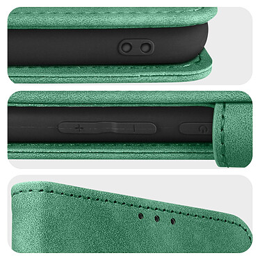 Acheter Forcell Housse pour Xiaomi Redmi 10 et 10 2022 Effet Daim Clapet Portefeuille Support Vidéo  Vert