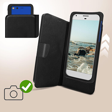 Acheter Avizar Etui pour Smartphone 5,3 à 5,5 Portefeuille Porte Monnaie Porte Carte  noir