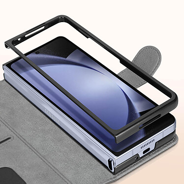 Avis Avizar Étui pour Galaxy Z Fold 5 Portefeuille Languette Aimantée  gris