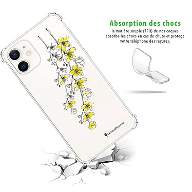 Avis LaCoqueFrançaise Coque iPhone 12 mini Silicone antichocs Solides coins renforcés  transparente Motif Fleurs Cerisiers