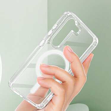 Avizar Coque MagSafe pour Samsung Galaxy S23 Plus Silicone gel Coins renforcés  Transparent pas cher