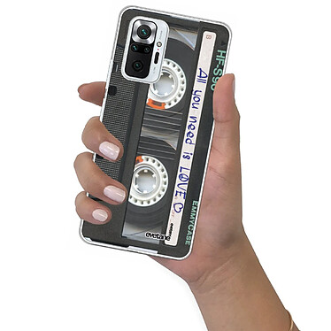 Evetane Coque Xiaomi Redmi Note 10 Pro 360 intégrale transparente Motif Cassette Tendance pas cher