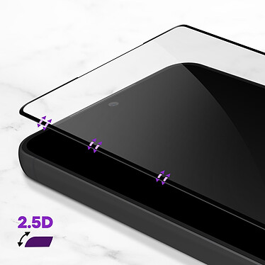 Avis Force Glass Film Écran pour Galaxy S23 Plus verre flexible bords biseautés 2.5D  Contour Noir