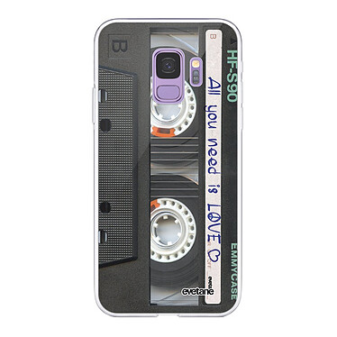 Evetane Coque Samsung Galaxy S9 360 intégrale transparente Motif Cassette Tendance