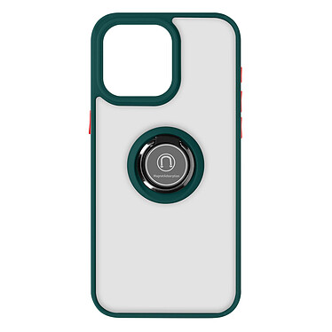 Avizar Coque pour iPhone 15 Pro Max Bi-matière Bague Métallique Support Vidéo  Vert