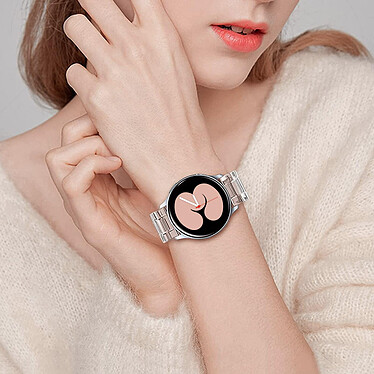 Avizar Bracelet Galaxy Watch 4 20mm à Maillons en Résine transparent Fermoir métallique pas cher