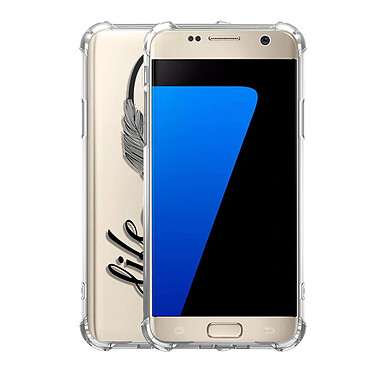 Avis Evetane Coque Samsung Galaxy S7 anti-choc souple angles renforcés transparente Motif Love Life