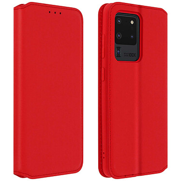 Avizar Housse Samsung Galaxy S20 Ultra Étui Folio Portefeuille Fonction Support rouge