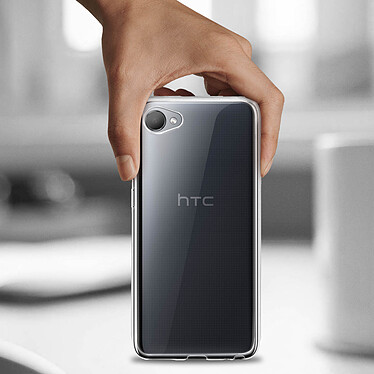 Acheter Avizar Coque HTC Desire 12 Silicone Souple et Film Ecran Verre Trempé 9H Transparent