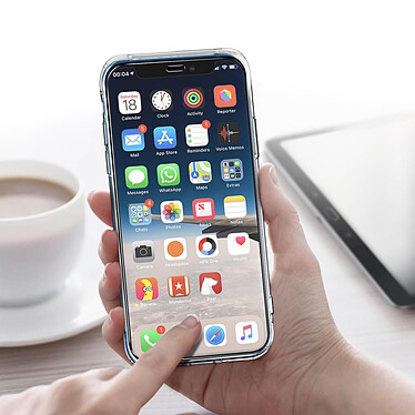 Avizar Coque Apple iPhone 12 Pro Max Souple et Film Verre Trempé Dureté 9H transparent pas cher