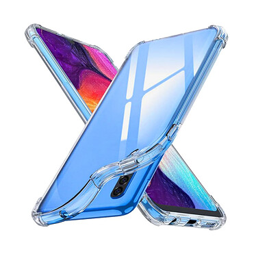 Evetane Coque Samsung Galaxy A50 Antichoc coins renforcés Silicone + 2 Vitres en verre trempé Protection écran pas cher