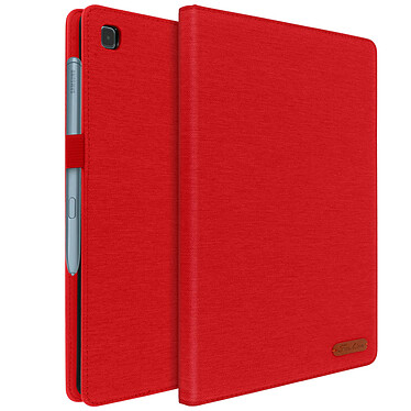 Avizar Housse Samsung Galaxy Tab S6 Lite Rangements Cartes Fonction Support Fin Rouge