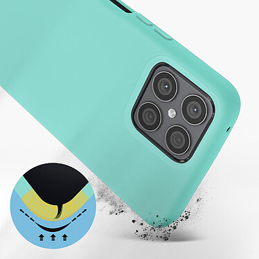 Avis Avizar Coque pour Honor X8 4G Silicone Semi-rigide Finition Soft-touch Fine  Turquoise
