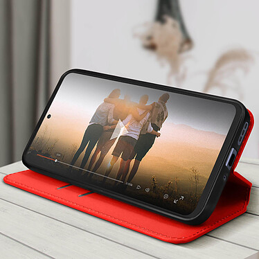 Acheter Avizar Housse pour Xiaomi Redmi Note 12 5G clapet magnétique porte-carte Support vidéo  Rouge
