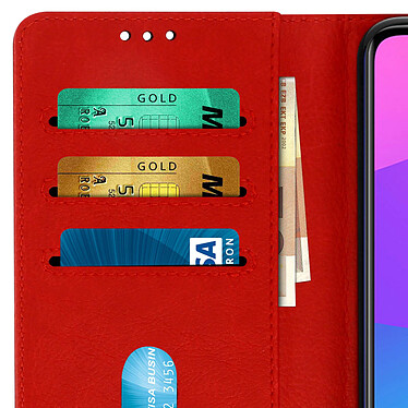 Avizar Étui Xiaomi Mi A3 Housse Intégrale Porte-cartes Fonction Support rouge pas cher