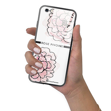 LaCoqueFrançaise Coque iPhone 6/6S Coque Soft Touch Glossy Rose Pivoine Design pas cher