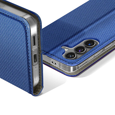 Acheter Avizar Étui pour Samsung Galaxy S24 Plus Porte carte Collection Smart Bleu