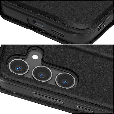 Avizar Étui pour Galaxy S24 Plus Porte-carte Support Vidéo Clapet Magnétique Noir pas cher