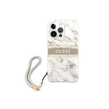 Guess Coque pour Apple iPhone 13 Pro Marble Strap Gris